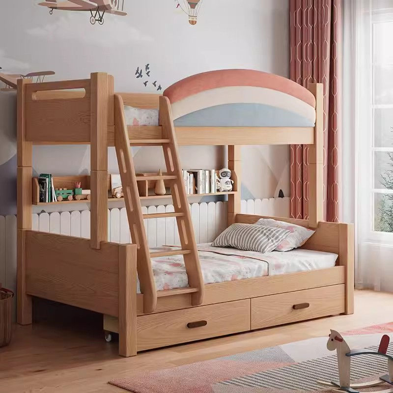 Luxury modern solid wood children’s wooden bunk beds