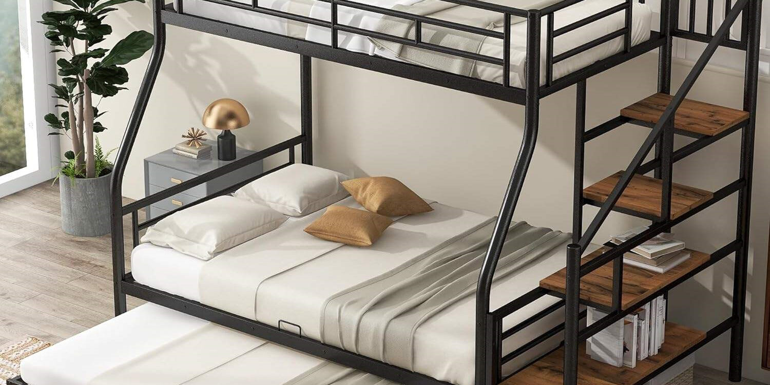 Modern adult metal bunk beds for dormitories