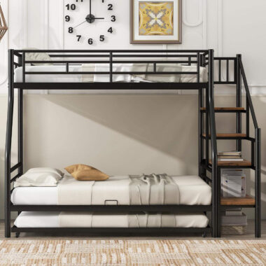 Modern adult metal bunk beds for dormitories