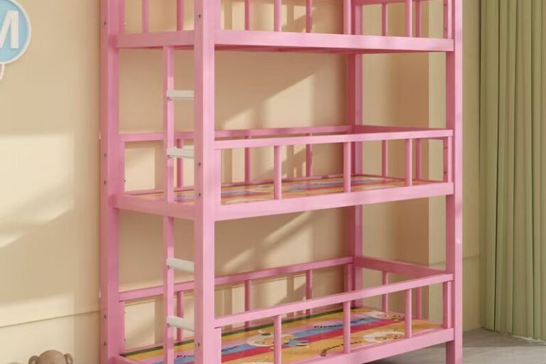 Children’s colorful triple bunk beds for nap rooms