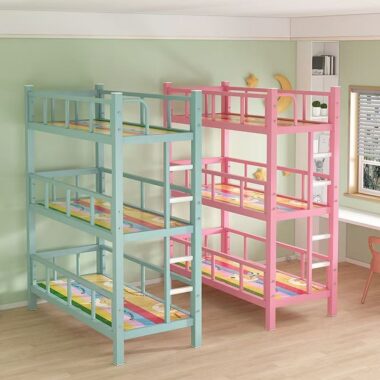 Children’s colorful triple bunk beds for nap rooms