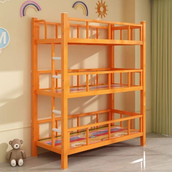 Children’s colorful triple bunk beds for nap rooms