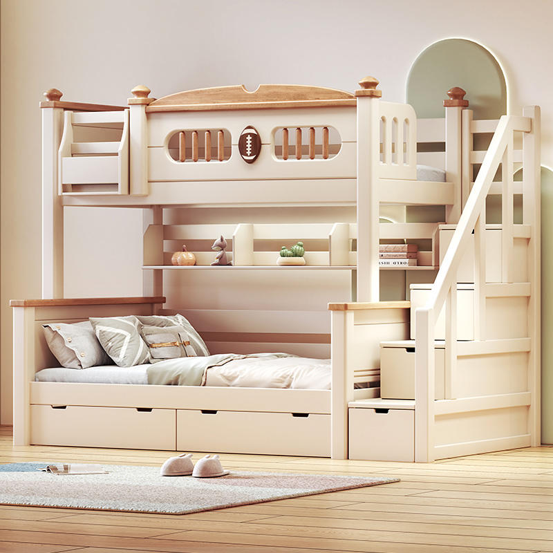 Kids Wooden Bunk Beds Bedroom Furniture Set