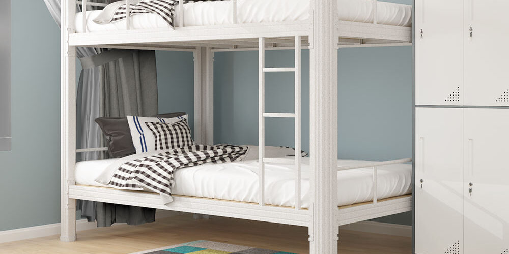 Iron Frame Metal Bunk Bed for Bedroom and Dormitory