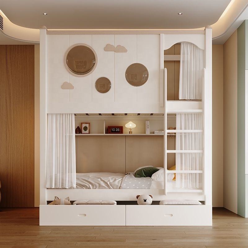 High Quality Durable Wooden Bunk Bed for Kids Bedroom