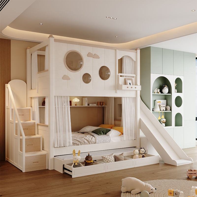 High Quality Durable Wooden Bunk Bed for Kids Bedroom