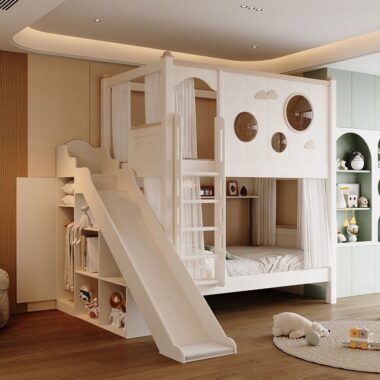 High Quality Durable Wooden Bunk Bed for Kids Bedroom