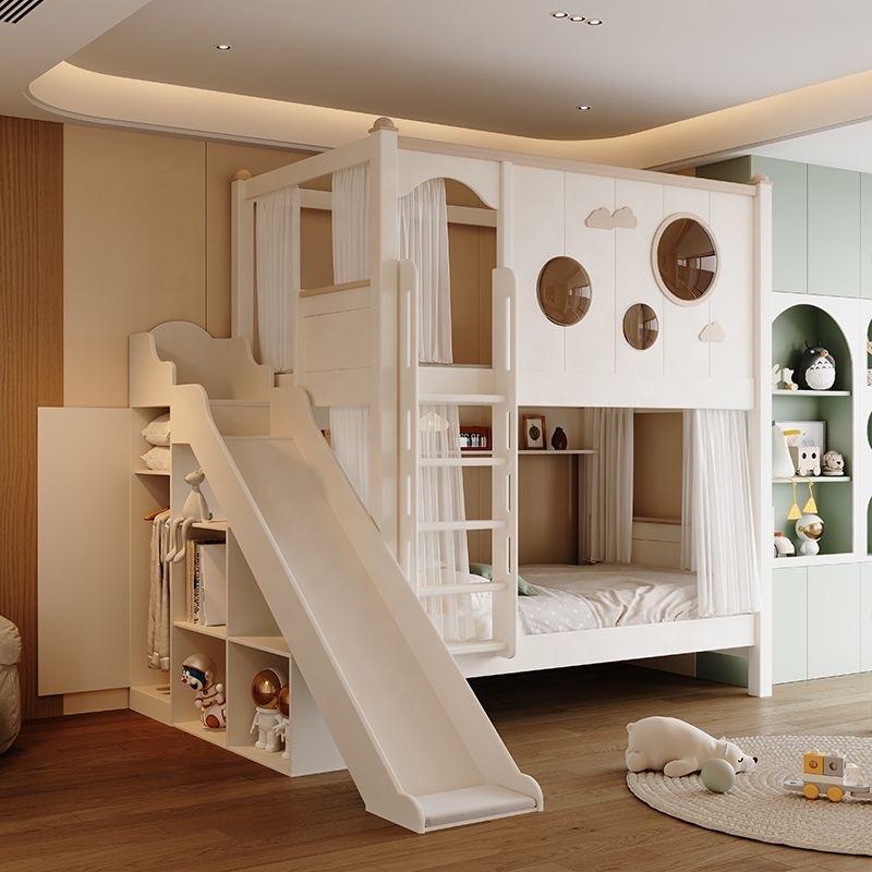 High Quality Durable Wooden Bunk Bed for Kids Bedroom