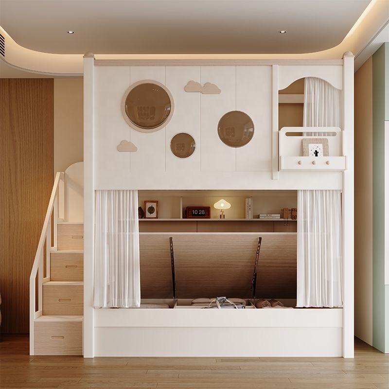 High Quality Durable Wooden Bunk Bed for Kids Bedroom
