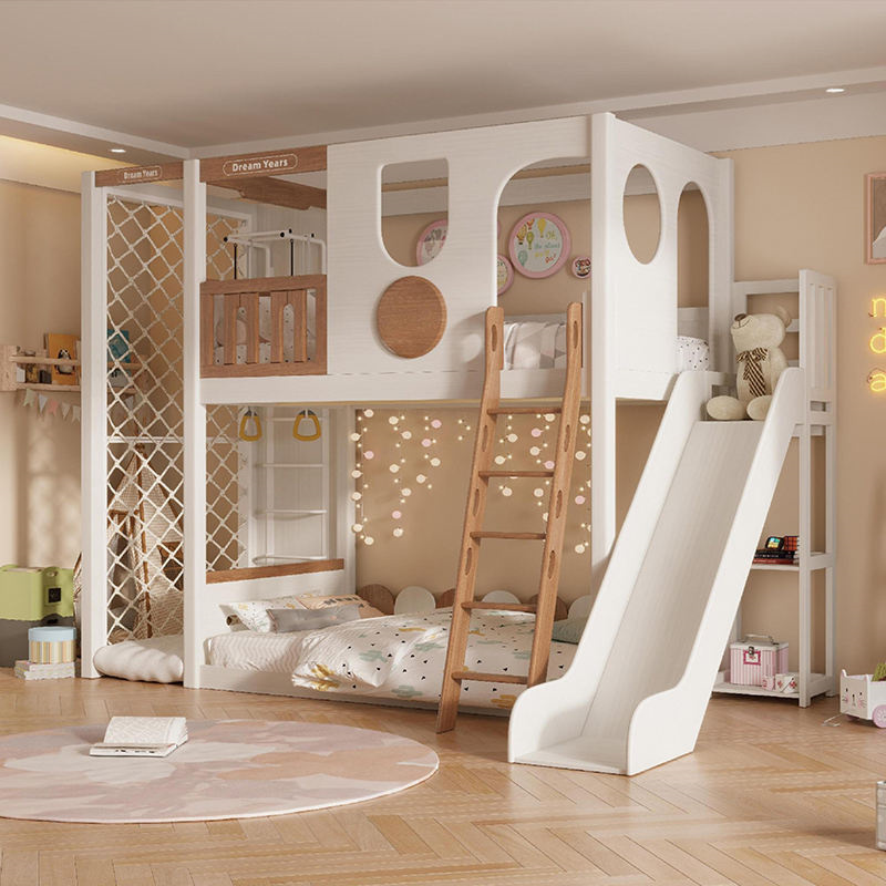 High Quality Durable Wooden Bunk Bed for Kids Bedroom