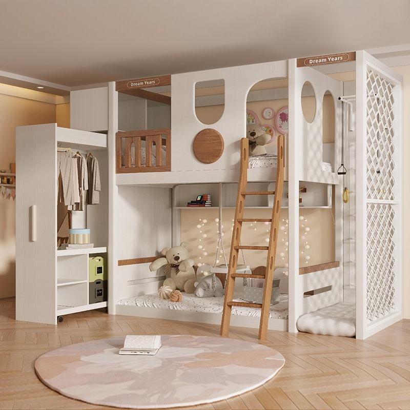 High Quality Durable Wooden Bunk Bed for Kids Bedroom