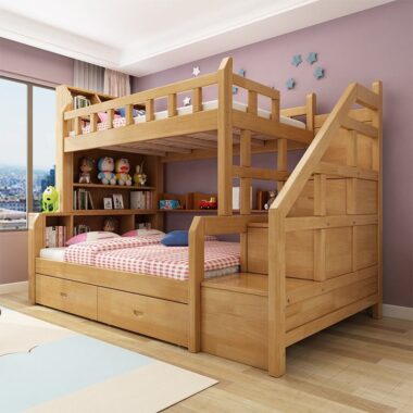 High Quality Wooden Bunk Bed for Kids Bedroom