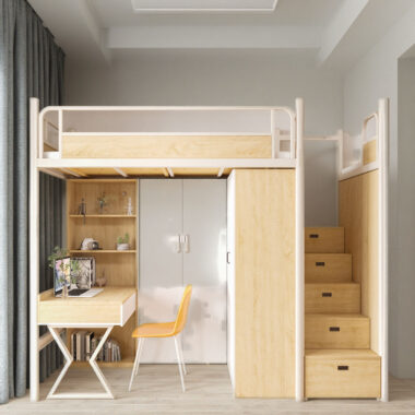 Wooden Loft Bed for Kids Bedroom Furniture