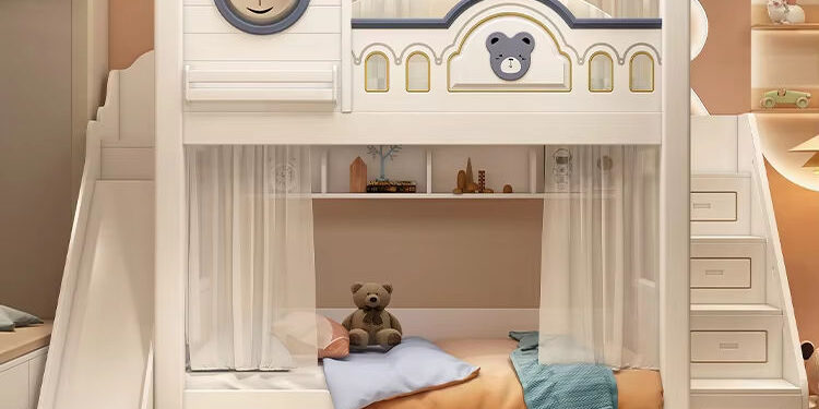 New Design Luxury Wooden Bunk Bed for Kids Bedroom