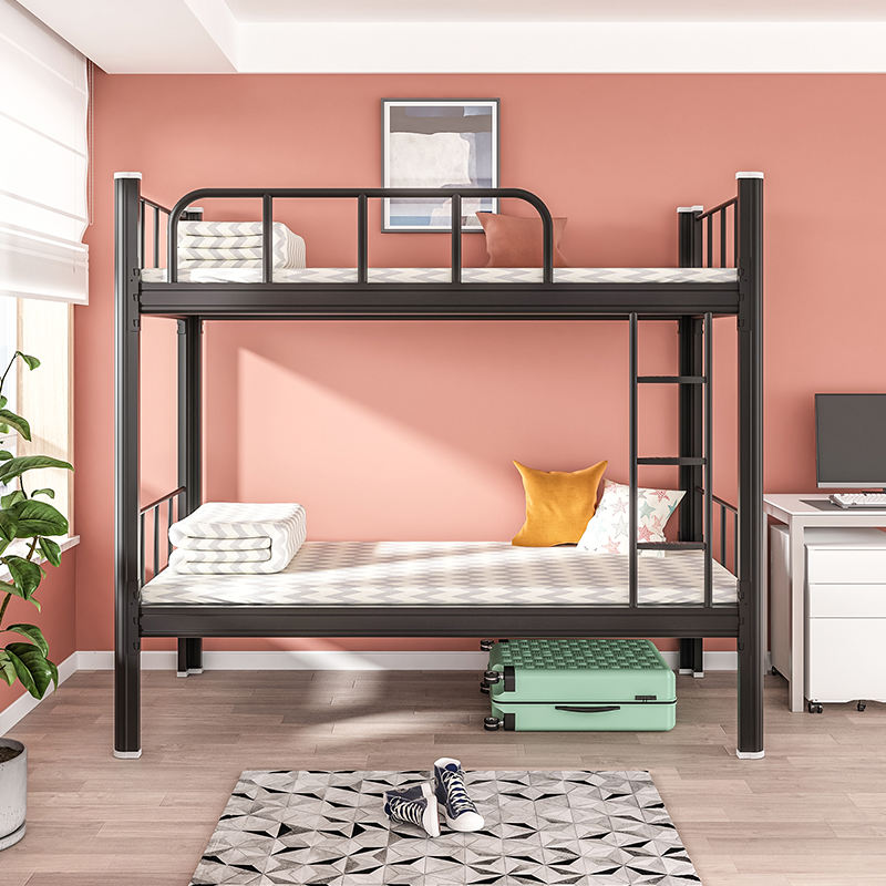 Modern Metal Bunk Bed with Ladder for School and Home