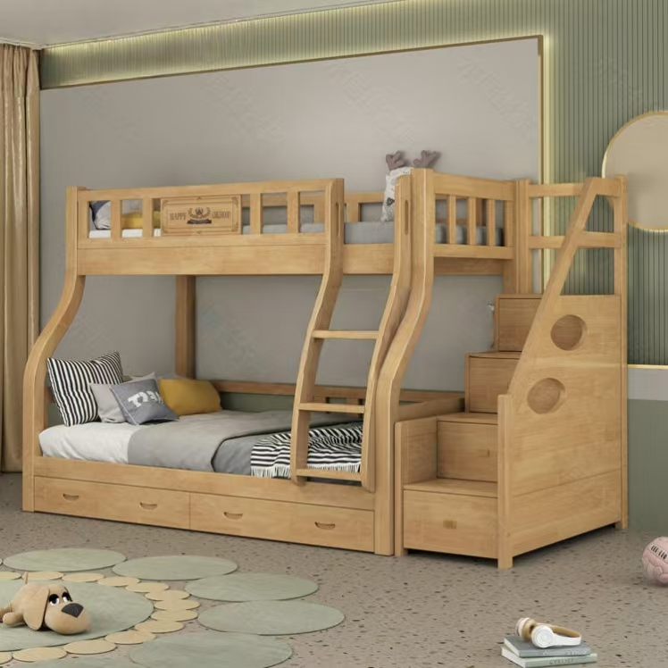 Modern Wooden Bunk Bed for Kids Bedroom Furniture