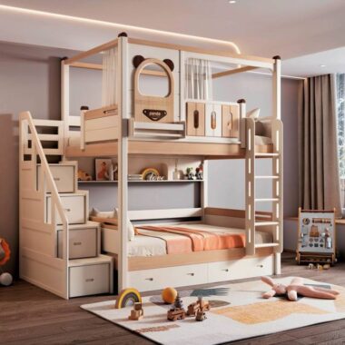 High Quality Modern Wooden Bunk Bed for Kids