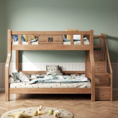 Modern Wooden Bunk Bed for Kids Bedroom Furniture