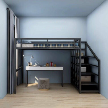 Modern Luxury Metal Loft Bed for Bedroom Furniture