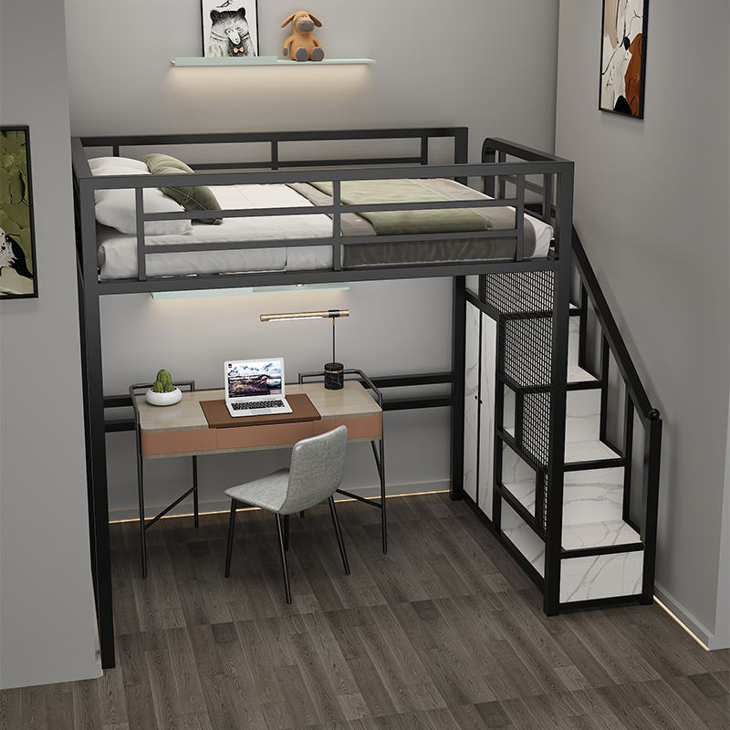 Modern Luxury Metal Loft Bed for Bedroom Furniture