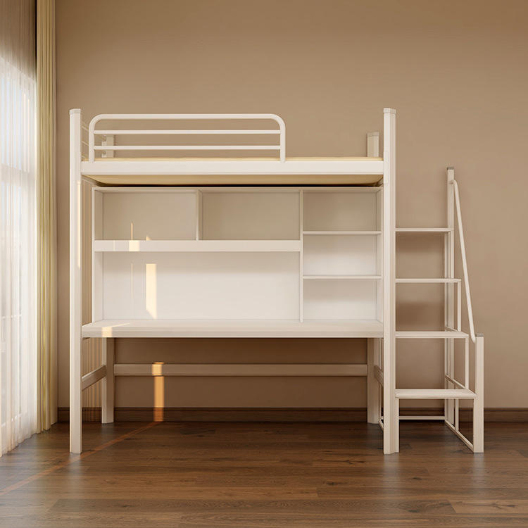 Modern Space-Saving Loft Bed for University Dormitory