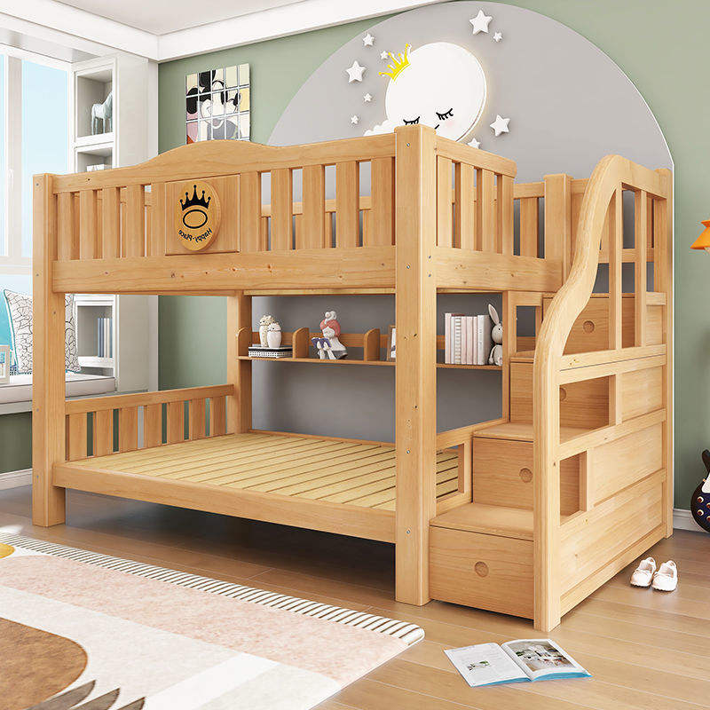 Wooden Bunk Bed for Kids and Teenagers