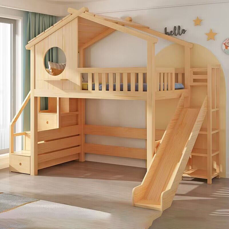 Wooden Bunk Bed for Kids and Teenagers