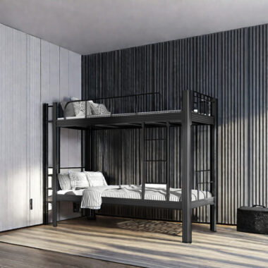 Reinforced Rustproof Metal Bunk Bed for Adults