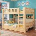 Modern Solid Wood Thickened Bunk Bed for Adults and Kids