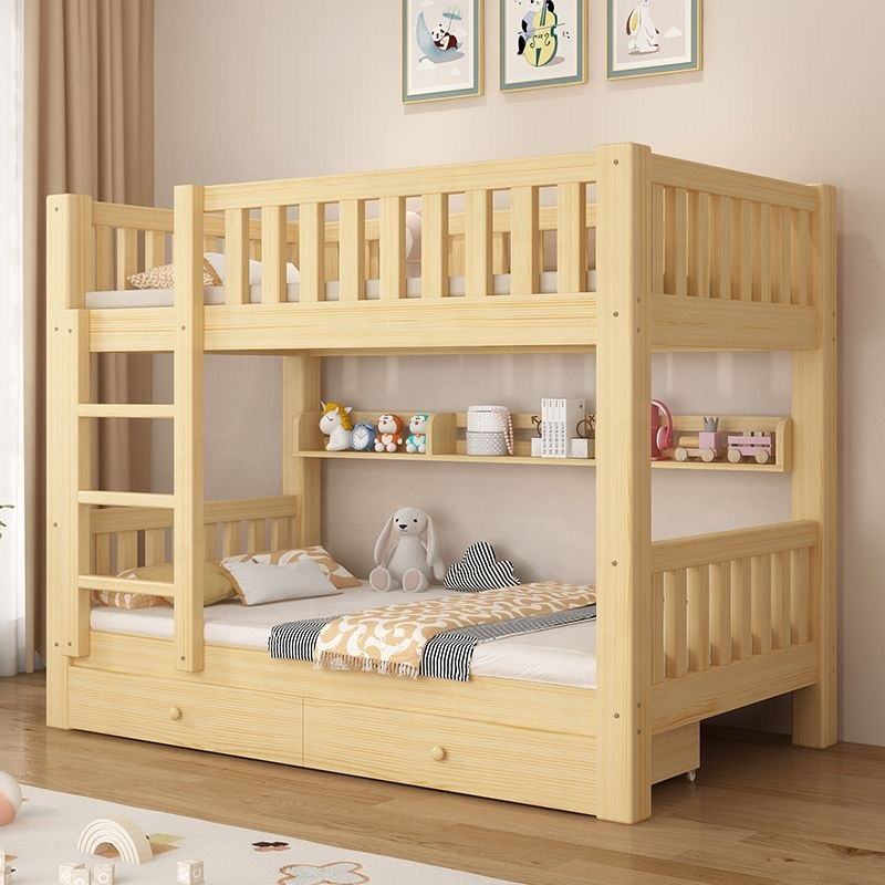 Modern Solid Wood Thickened Bunk Bed for Adults and Kids