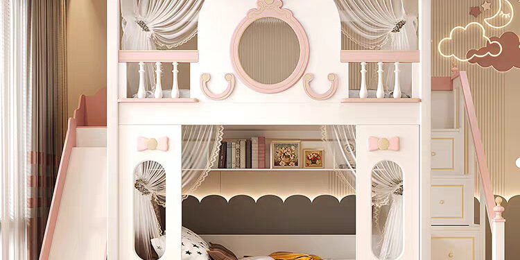 multifunctional wooden bunk beds with storage for adults and kids