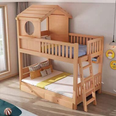 kids bedroom furniture set wooden bunk beds