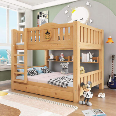 kids bedroom furniture set wooden bunk beds
