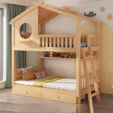 kids bedroom furniture set wooden bunk beds