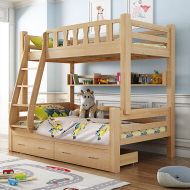 kids bedroom furniture set wooden bunk beds