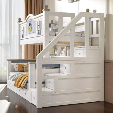 modern school bedroom kids wooden bunk beds