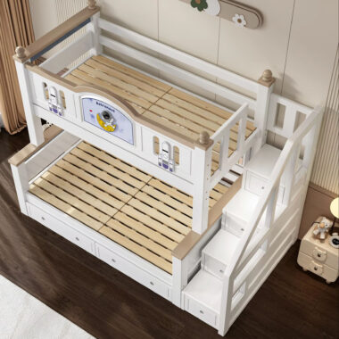 modern school bedroom kids wooden bunk beds