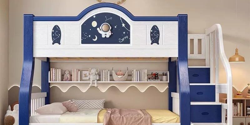 modern school bedroom kids wooden bunk beds