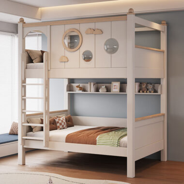 modern comfortable kids wooden bunk beds for school hotel apartment