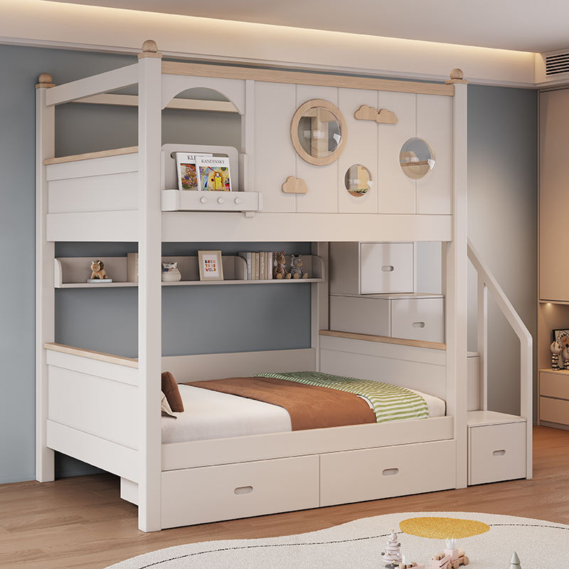 modern comfortable kids wooden bunk beds for school hotel apartment
