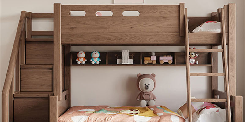 minimalist kids wooden bunk beds with storage drawers bedroom furniture