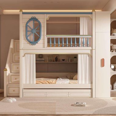 luxury modern kids wooden bunk beds bedroom furniture