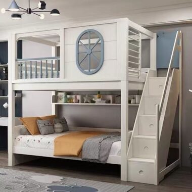 luxury modern kids wooden bunk beds bedroom furniture