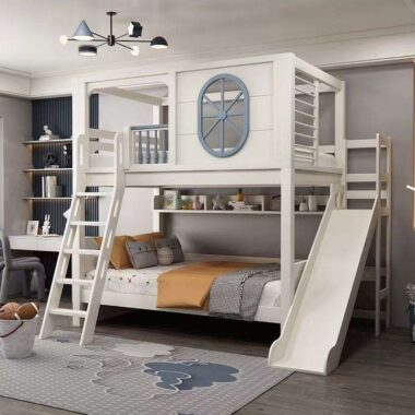 luxury modern kids wooden bunk beds bedroom furniture