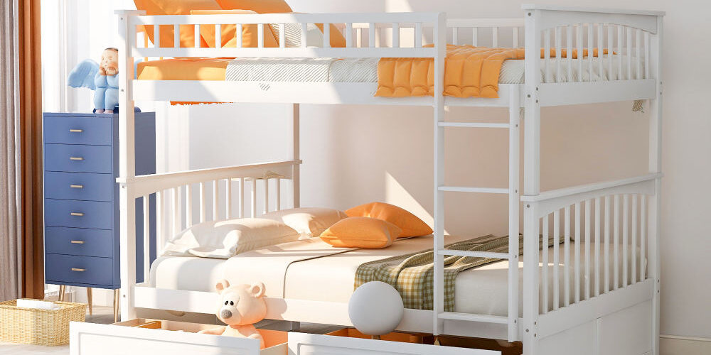 modern design kids wooden bunk beds bedroom furniture