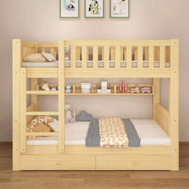 Modern multifunctional kids wooden bunk beds for children room