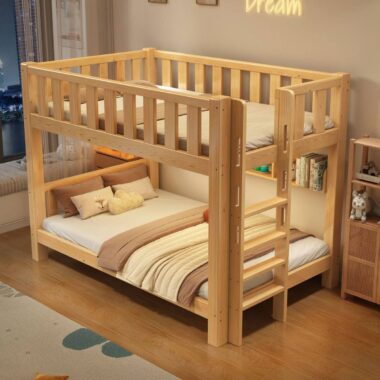 Modern multifunctional kids wooden bunk beds for children room