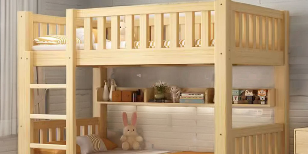 Modern multifunctional kids wooden bunk beds for children room