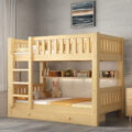 Modern multifunctional kids wooden bunk beds for children room