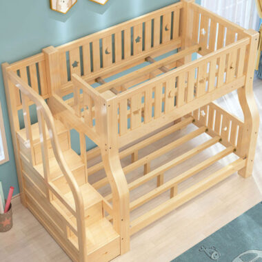 bedroom mother and baby wooden bunk beds upper lower design